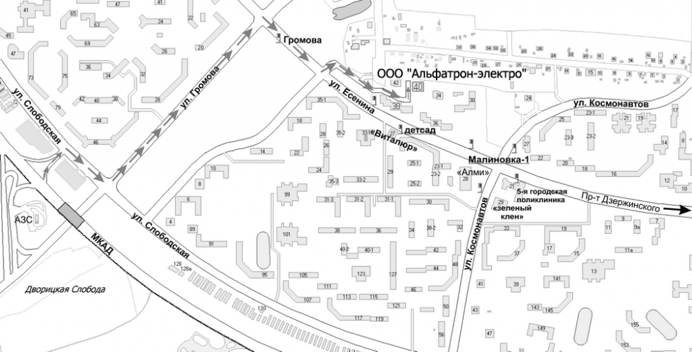 Схема проезда минск космонавтов